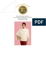 Free Knitting Pattern Lion Brand Fishermen's Wool Galway Poncho