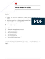 Outils Techniques - Analyse Critique Projet