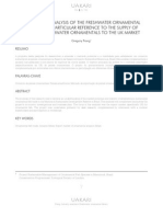 2007 - An Industry Analysis of The Freshwater Ornamental Fishery With Particular Reference To The Supply of Brazilian Freshwater Ornamentals To The UK Market