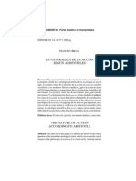 La Naturaleza de La Acción Según Aristóteles. Francisco Bravo