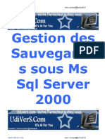 Gestion Des Sauvegardes Sous Ms SQL Server 2000