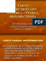 Parto Instrumentado, Cesárea, Cesárea Histerectomía