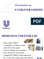 A Presentation On: Hindustan Unilever Limited