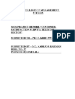 Mos Project Report-"Customer Satisfaction Survey: Telecom Sector"