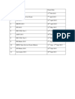 Exam Dates