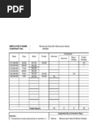 Overtime Allowances: Mohamad Hata Bin Mohamad Haidar 990666