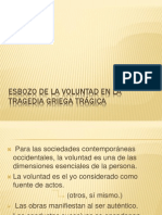 Esbozo de La Voluntad en La Tragedia Griega