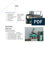 Waterjet Cutting Machine MODEL: WC3WB1212H: Technical Specification