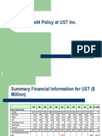 Debt Policy at UST Inc.