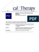 Subjects? Reliability: Consistency or Differentiating Among: Phys Ther