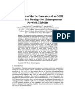 An AnalysisAn Analysis of The Performance of An MIH Based Switch Strategy For Heterogeneous Network Mobility