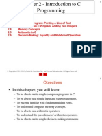 Chapter 2 - Introduction To C Programming: Outline