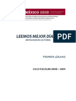 Leemos Mejor Dia A Dia Antologia de Lecturas 1º Primer Grado