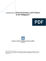 Democracy, Electoral Systems, and Violence in The Philippines