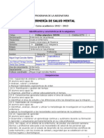 Ficha Enfermería en Salud Mental - Grado - 2012-2013