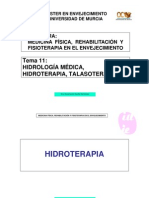 Tema 11. Hidrología Medica. Hidroterapia. Talasoterapia