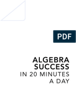 Algebra Success in 20 Minutes A Day, 4th Edition