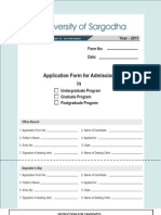 Admission Form Regular