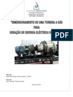 Dimensionamento de Uma Turbina A Gás para Geração de Energia Eléctrica Doméstica