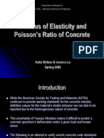 Modulus of Elasticity and Poisson's Ratio of Concrete: Kalia Shibao & Jessica Le Spring 2002