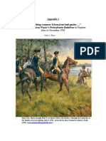 Appendix 1: "A Smart Firing Commenc'd From From Both Parties " Brig. Gen. Anthony Wayne's Pennsylvania Battalions in Virginia June To November 1781