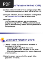 Contingent Valuation Method (CVM) : Hypothetical Scenario