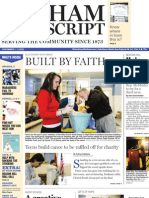 Dedham Transcript Dec. 1, 2011 Built by Faith