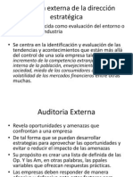 Auditoria Externa de La Dirección Estratégica