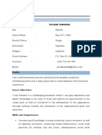 Phoebe Bwerere's CV