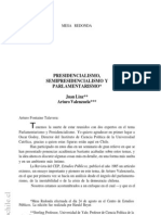 Linz Valenzuela - Presidencialismo, Semipresidencialismo y Parlamentarismo