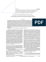 Prevalence and Anti Bio Gram Profile of Bacterial HTTP Isolates From Clinical Bovine Mastitis