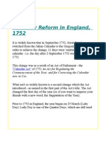 Calendar Reform in England