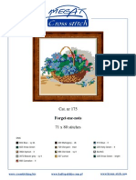 Forget-Me-nots Cross Stitch Pattern (Color Detail)