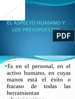 El Aspecto Humano y Los Presupuestos