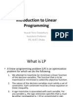 Introduction To Linear Programming