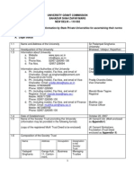 UGC Proforma For Private Univ