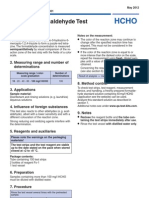 Formaldehyde Test: 1. Method