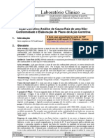 Ação Corretiva Analise de Causa Raiz de Uma Não - Conformidade e Elaboração de Plano de Ação Corretiva