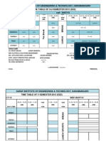 Saraf Institute of Engineering & Technology, Hanumangarh Time Table of 3Rd Semester 2012 (Eee) LT - 13 Wef: 30/07/12