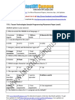 Tavant Technologies Sample Programming Placement Paper Level1