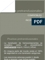 Pruebas Pretransfusionales. Compatibles e Incompatibles. 2