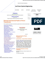 External and Internal Faults in Transformer