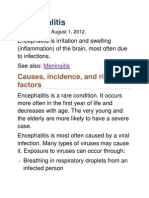 Encephalitis: Causes, Incidence, and Risk Factors