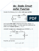 Example Diode Circuit Transfer Function