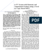 Grid Interactive PV System With Harmonic and Reactive Power Compensation Features Using A Novel Fuzzy Logic Based MPPT