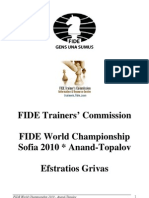 FIDE Trainers' Commission FIDE World Championship Sofia 2010 Anand-Topalov Efstratios Grivas