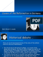 Causes of The Reformation in Germany: Mark Sheran D. Leosala