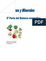 Balance Energetico Vitaminas y Minerales