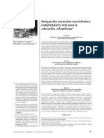 Elias Tapiero Vásquez y Bernardo García Quiroga, Integración Curricular Neosistémica. Complejidad y Reto para La Ed Colo