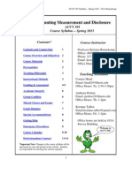 S13 Syllabus - ACCY 301 Rennekamp